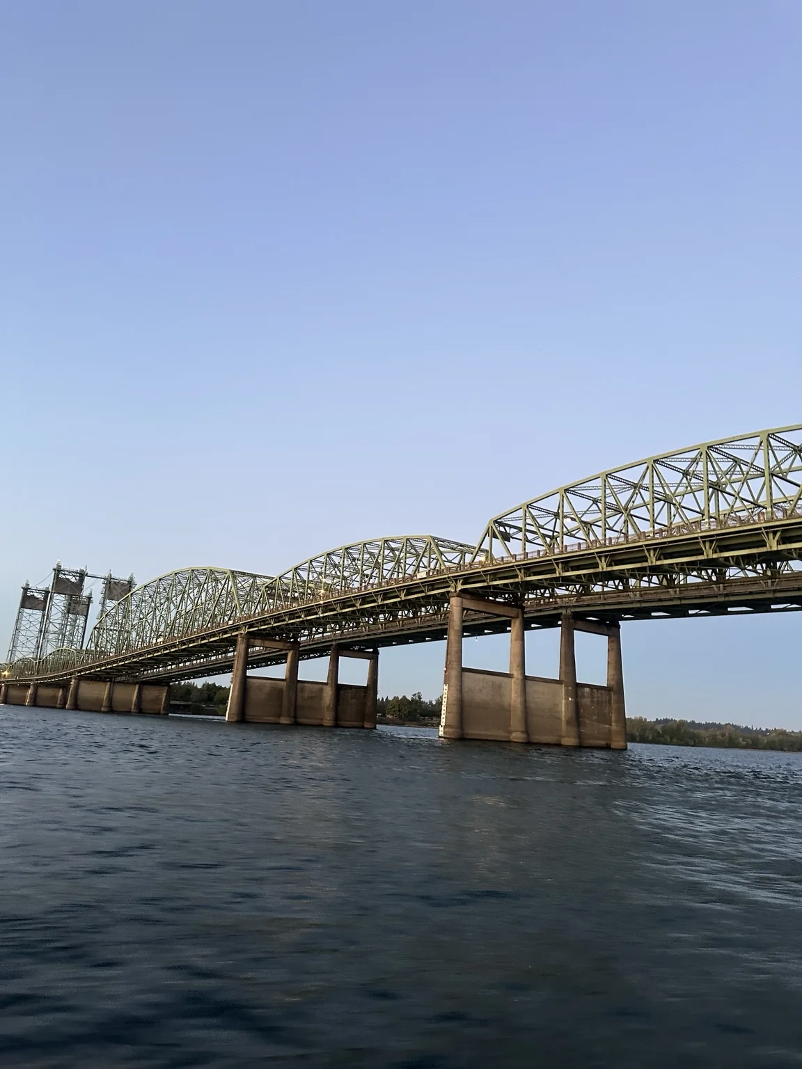Steel truss bridge spanning the Columbia River
